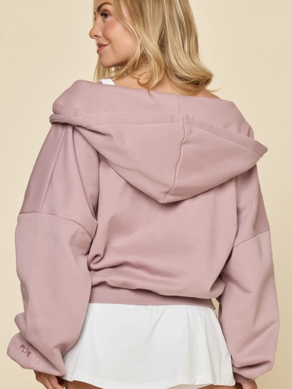 Popflex Zip Cloud Hoodie Blush S/M